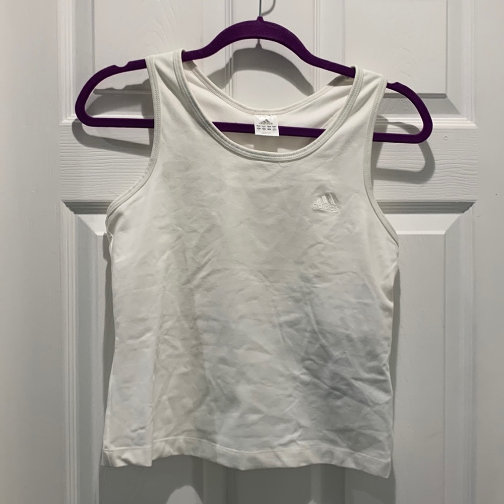 White Adidas Tank Size XL